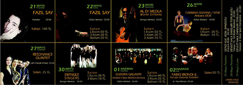 8. Mersin Uluslararası Müzik Festivali Broşürü