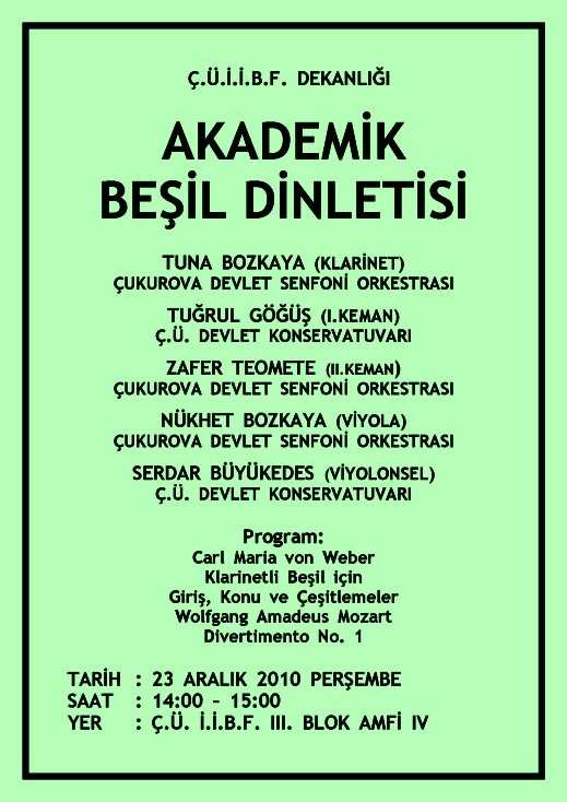 23.12.2010 / Akademik Beşil Dinletisi