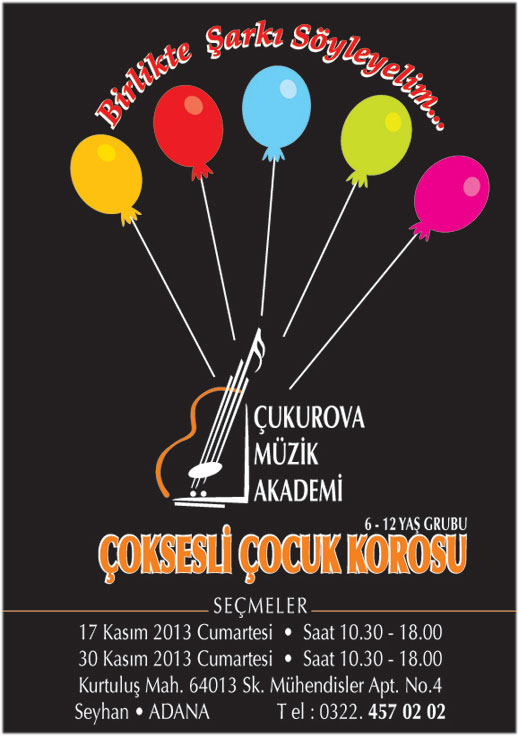 Çukurova Müzik Akademi Çocuk Korosu Afişi-2