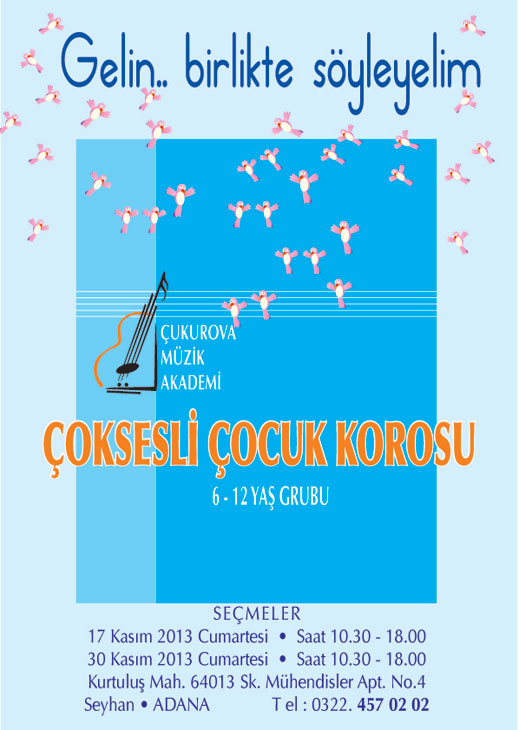 Çukurova Müzik Akademi Çocuk Korosu Afişi-3