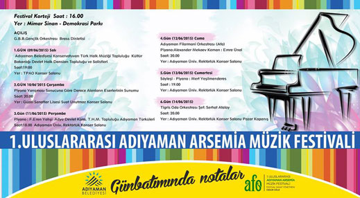 09.06.2015 / 1. Uluslararası Adıyaman Arsemia Müzik Festivali