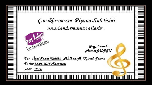 22.06.2015 / Ahmet Gürsoy Öğrencileri Piyano Dinletisi