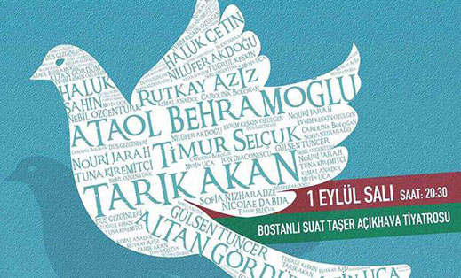 1 Eylül 2015, Salı / İzmir Bostanlı Suat Taşer Açık Hava Tiyatrosu, 20.30 - Barış Mümkün Etkinliği (Karşıyaka Belediyesi)