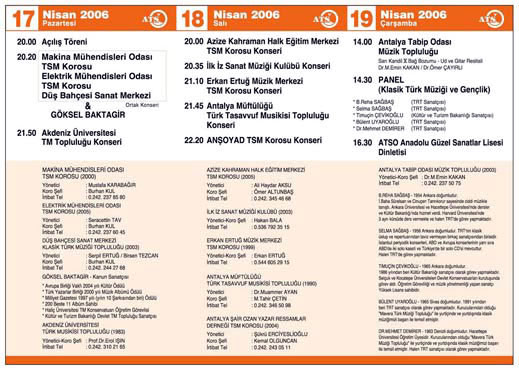 17.04.2006 / Antalya Türk Müziği Günleri - 2006 - 2