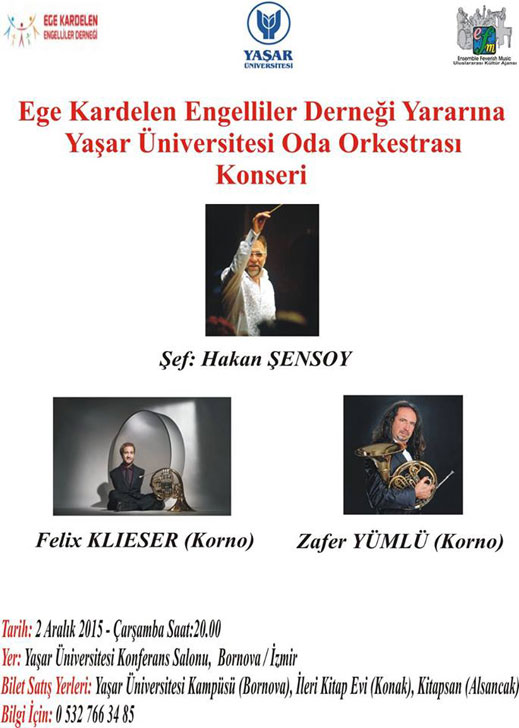 02.12.2015 / Yaşar Üniversitesi Oda Orkestrası Dinletisi