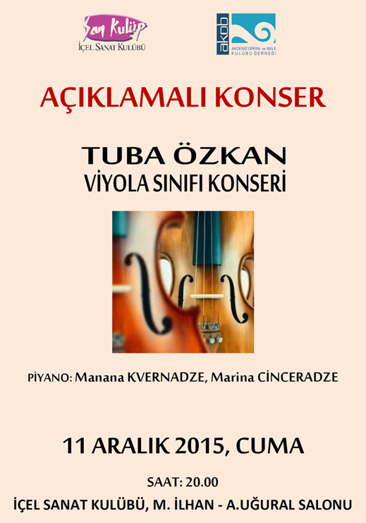 11.12.2015 / Tuba Özkan Viyola Sınıfı Konseri