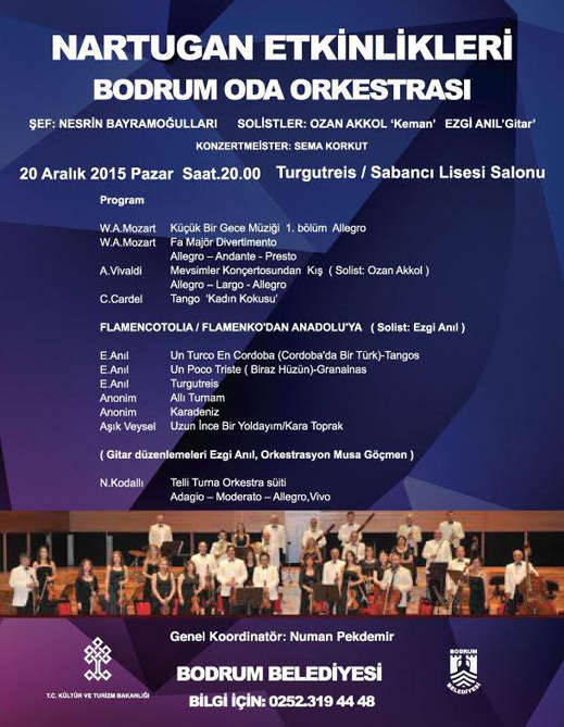 20.12.2015 / Bodrum Oda Orkestrası Nartugan Etkinliklerinde