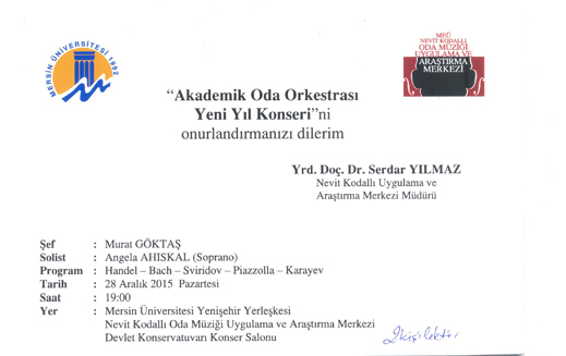 Mersin Üniversitesi Akademik Orkestrası Yeni Yıl Dinletisi-2