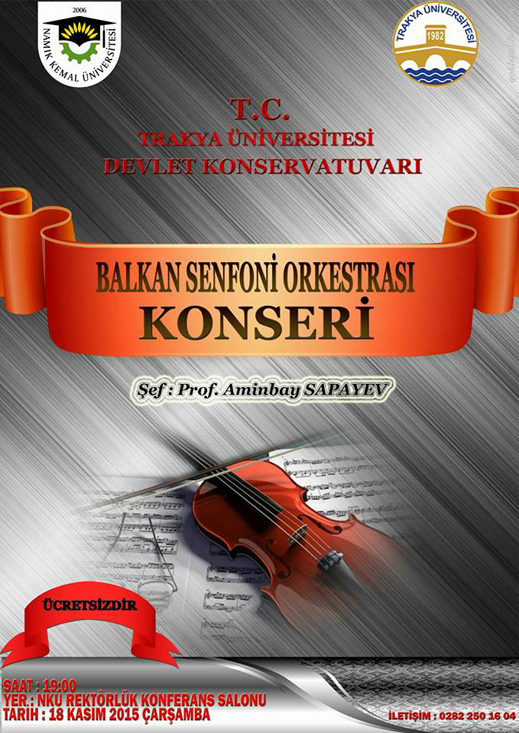 18.11.2015 / Balkan Senfoni Orkestrası Dinletisi