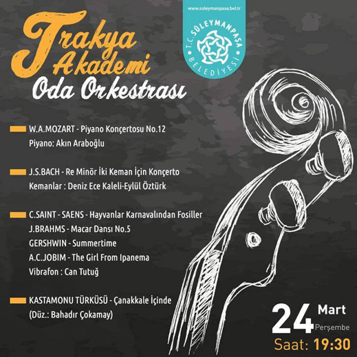 24.03.2016 / Trakya Akademi Oda Orkestrası Dinletisi