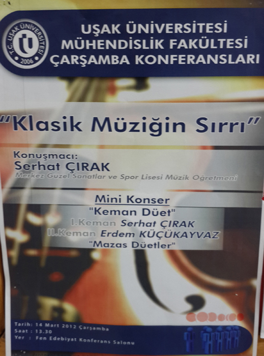 14.03.2012 / Konuşma - Serhat Çırak * Klasik Müziğin Sırrı