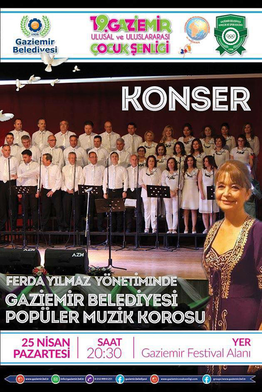 25.04.2016 / Ferda Yılmaz Gaziemir Belediyesi Popüler Müzik Korosu