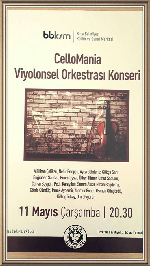 11.05.2016 / ÇelloMania Viyolonsel Orkestrası Dinletisi