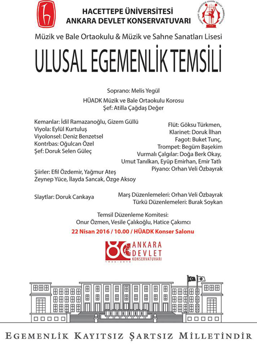 22.04.2016 / Ulusal Egemenlik Temsili