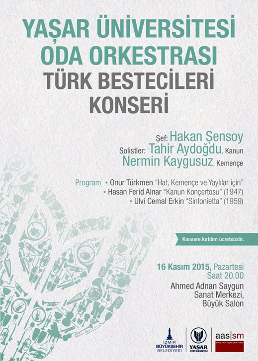 16.11.2015 / Türk Bestecileri Konseri