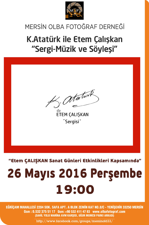 26.05.2016 / Etem Çalışkan - Sergi, Müzik ve Söyleşi