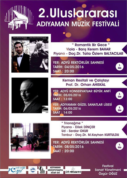 08.05.2016 / 2. Uluslararası Adıyaman Müzik Festivali