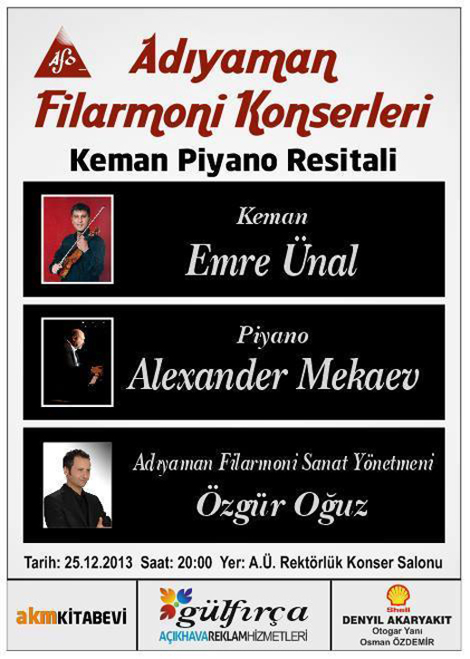 25.12.2013 / Emre Ünal - Alexander Mekaev Keman-Piyano Resitali