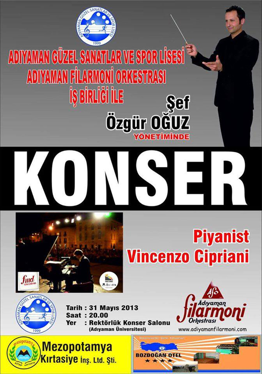 31.05.2013 / Adıyaman Filarmoni Orkestrası ve Adıyaman Güzel Sanatlar ve Spor Lisesi İşbirliği İle Dinleti