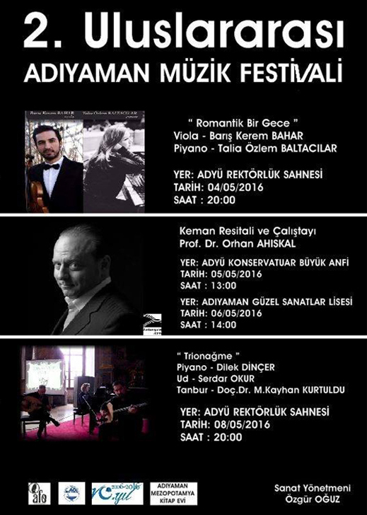 04.05.2016 / 2. Uluslararası Adıyaman Müzik Festivali