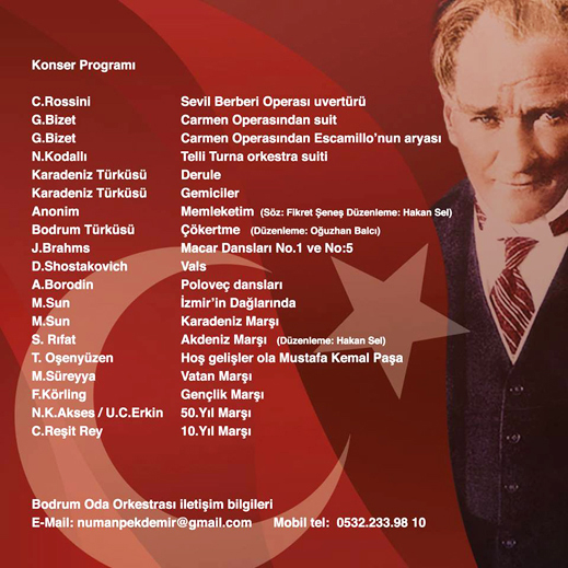 29 Ekim 2016 Konseri Programı