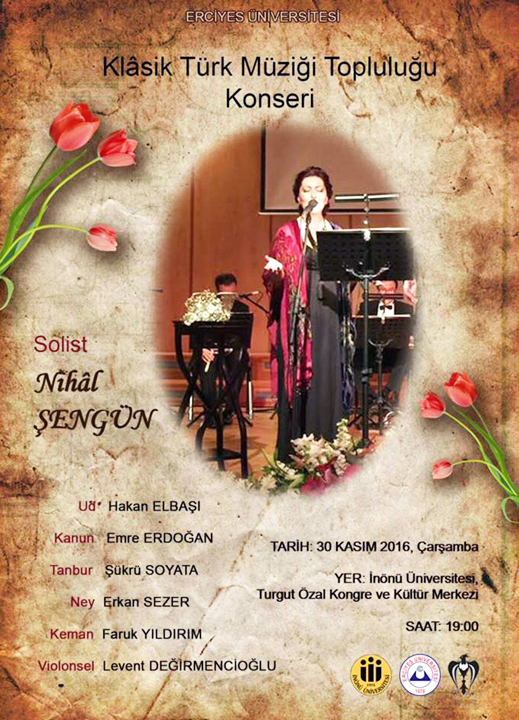 30.11.2016 / Erciyes Üniversitesi Klasik Türk Müziği Topluluğu Dinletisi