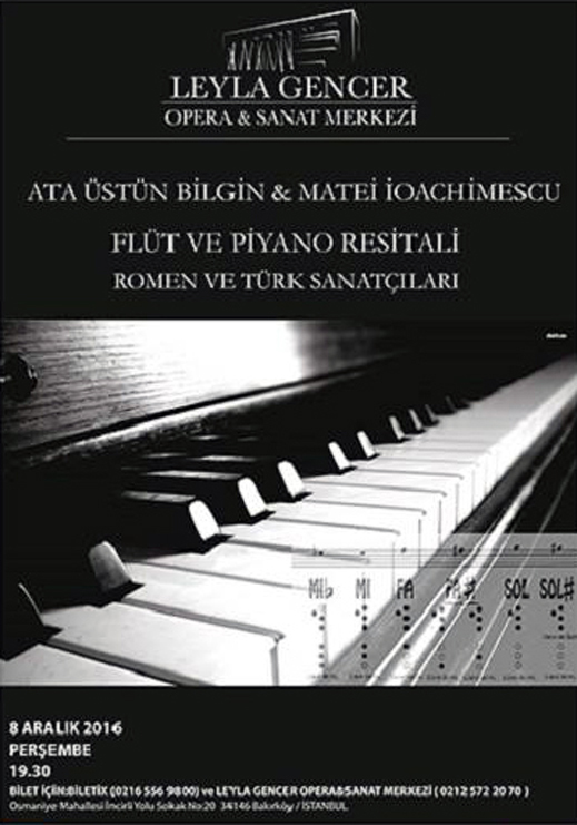 08.12.2016 / Ata Üstün Bilgin ve Matei Ioachimescu Flüt-Piyano Dinletisi