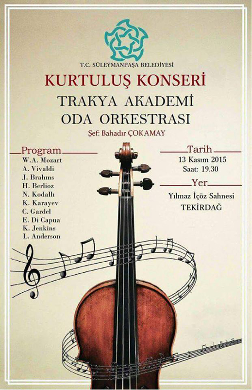 13.11.2015 / Trakya Akademi Orkestrası - Kurtuluş Dinletisi