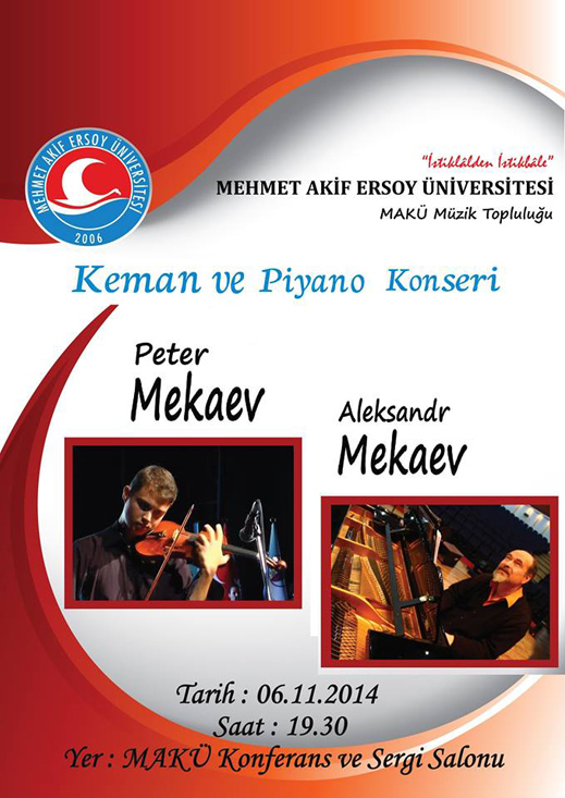 06.11.2014 / Aleksander ve Peter Mekaev Keman-Piyano Dinletisi