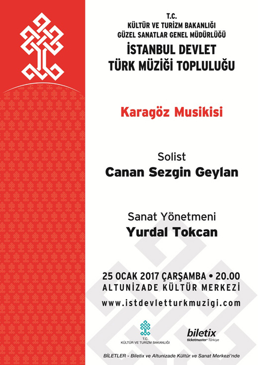 25.01.2017 / İstanbul Devlet Türk Müziği Topluluğu Dinletisi
