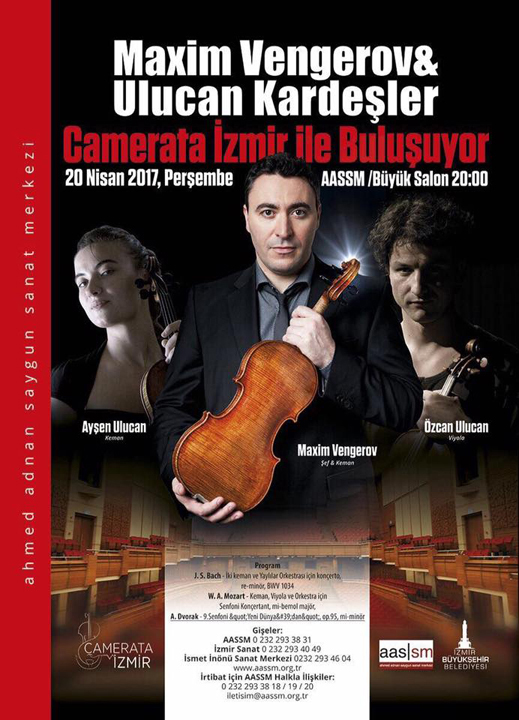 20.04.2017 / Maxim Vengerov ve Ulucan Kardeşler Camerata İzmir ile Buluşuyor