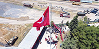 Sınıra Dev Türk Bayrağı
