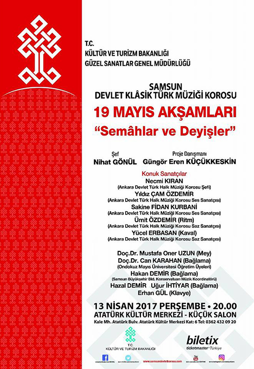 13.04.2017 / 19 Mayıs Akşamları - Semahlar ve Deyişler