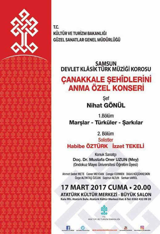 17.03.2017 / Çanakkale Şehitlerini Anma Dinletisi