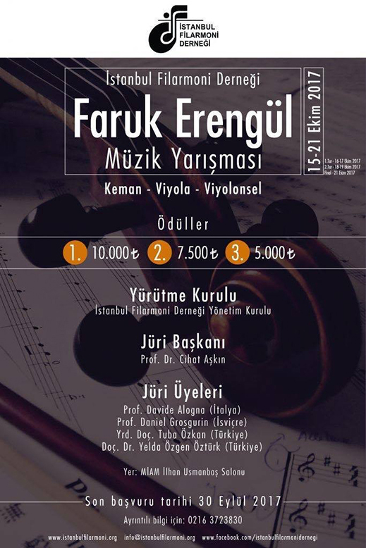 30.09.2017 / Faruk Erengül Müzik Yarışması