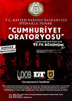 Kayseri Barosu'ndan 'Cumhuriyet Oratoryosu'