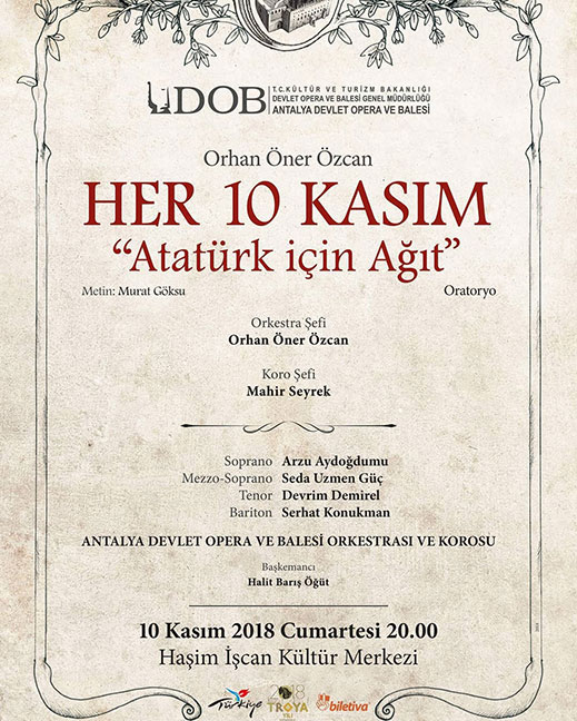 10.11.2018 / Her 10 Kasım Atatürk İçin Ağıt