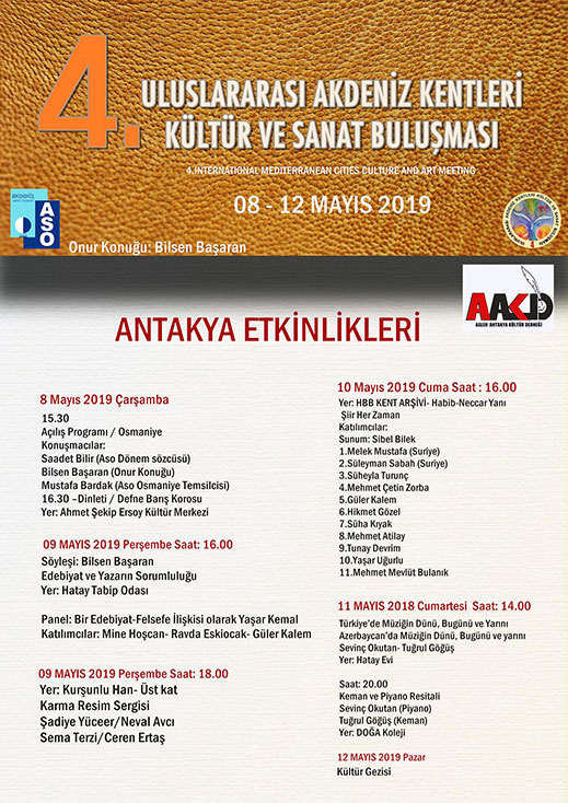 08.05.2019 / 4. Uluslararası Akdeniz Kentleri Kültür ve Sanat Buluşması