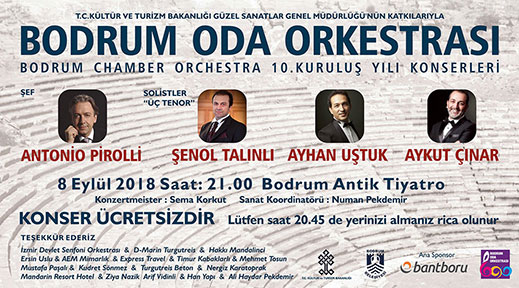 08.09.2018 / Bodrum Oda Orkestrası 10. Kuruluş Yılı Dinletisi