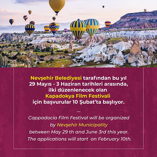 10.02.2020 / Kapadokya Film Festivali Başvuru Tarihi