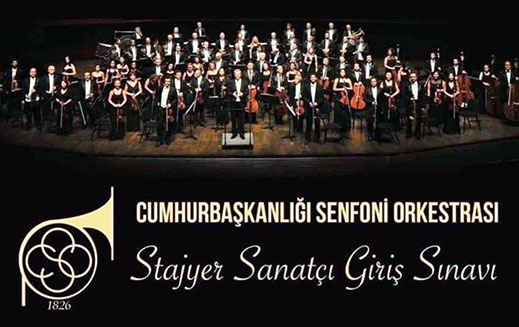 Cumhurbaşkanlığı Senfoni Orkestrası Stajyer Sanatçı Giriş Sınavı