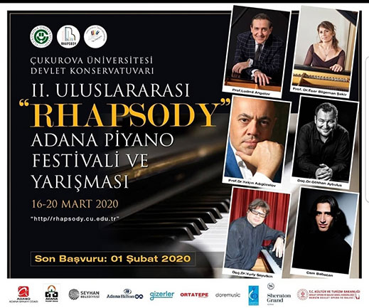 16.03.2020 / II. Uluslararası Rhapsody Adana Piyano Festivali ve Yarışması