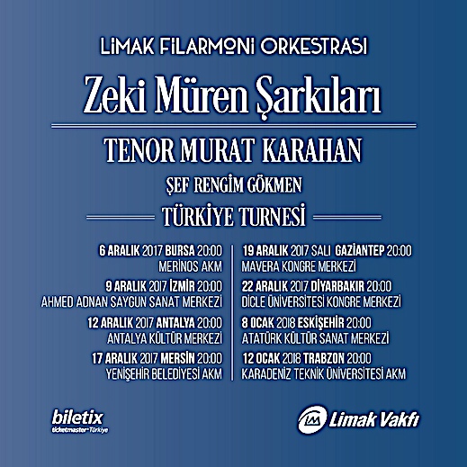 06.12.2017 / Limak Filarmoni Orkestrası - Zeki Müren Şarkıları