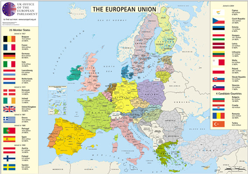 Avrupa Birliği Haritası - 2004